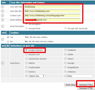 Cara Membuat Privacy Policy & Disclaimer