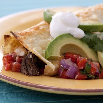 Beef Enchiladas with Tomato Relish