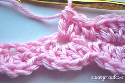 Photo Tutorial for the Crochet Shell Headband - Step 3