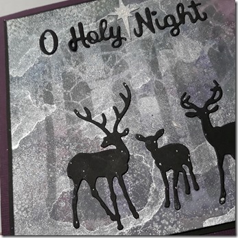 O HOLY NIGHT 1C BG STAMPING GLITTER