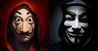 La máscara de Dalí y la de Anonymous