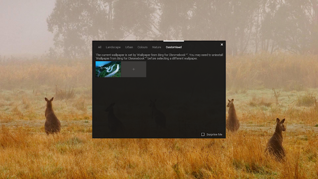 Setting your Chromebook desktop to the Bing image of the Day