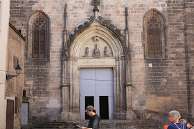 Gothic doorway of Sant Just i Pastor church