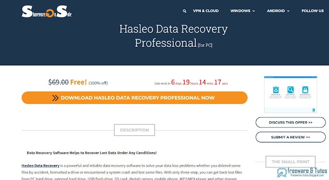 Offre promotionnelle : Hasleo Data Recovery Professional gratuit !