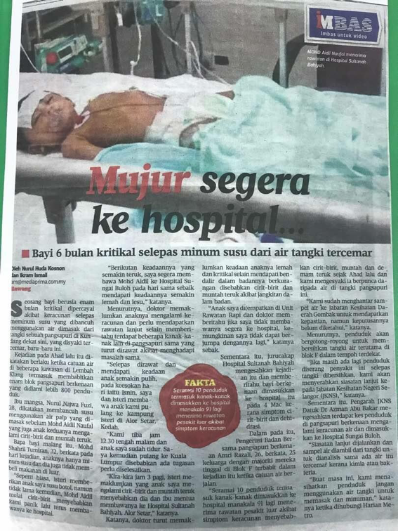 air tercemar punca penyakit