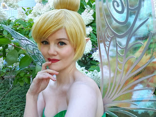 Close up selfie of a Tinkerbell cosplay