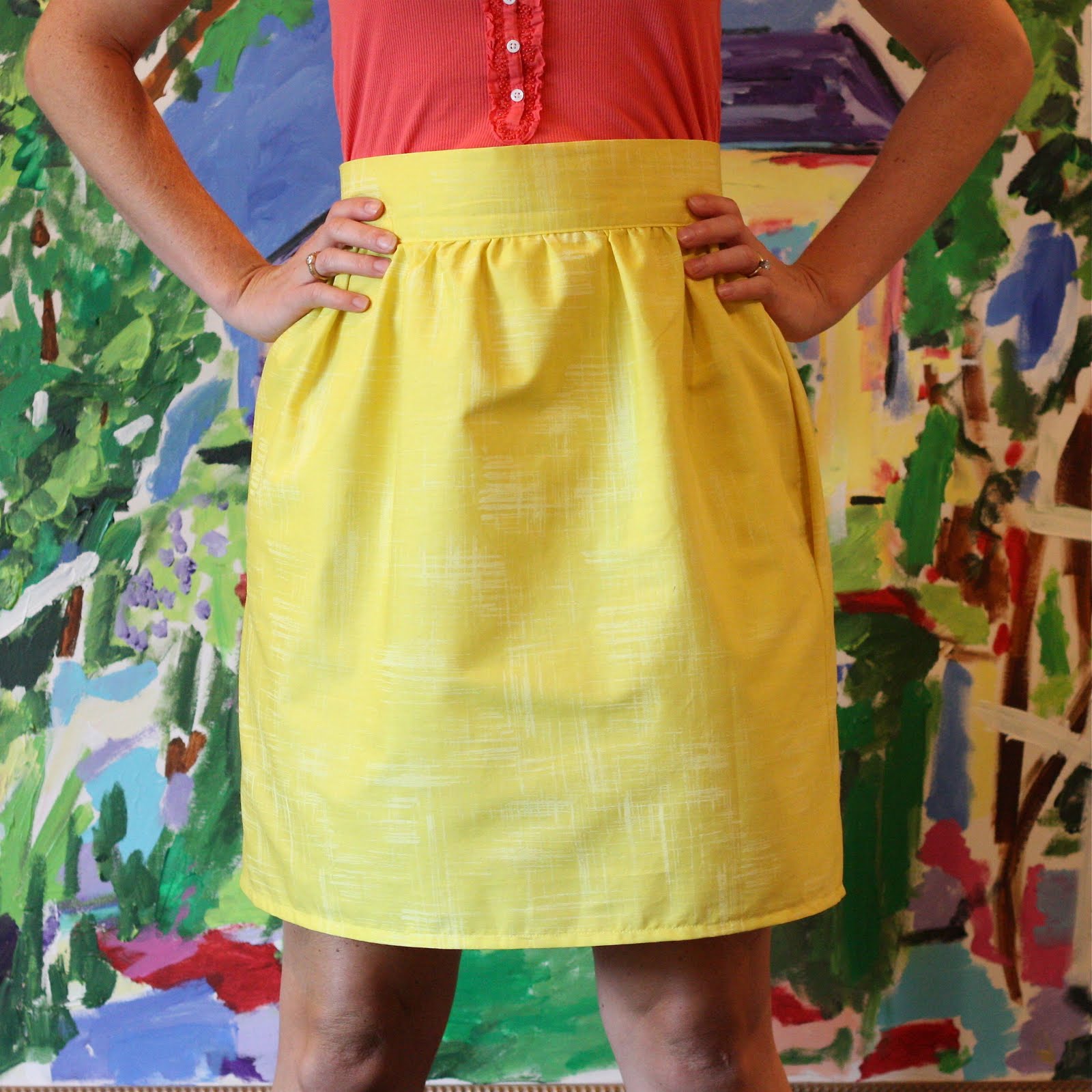 Gathered Skirt with Waistband. DIY Tutorial