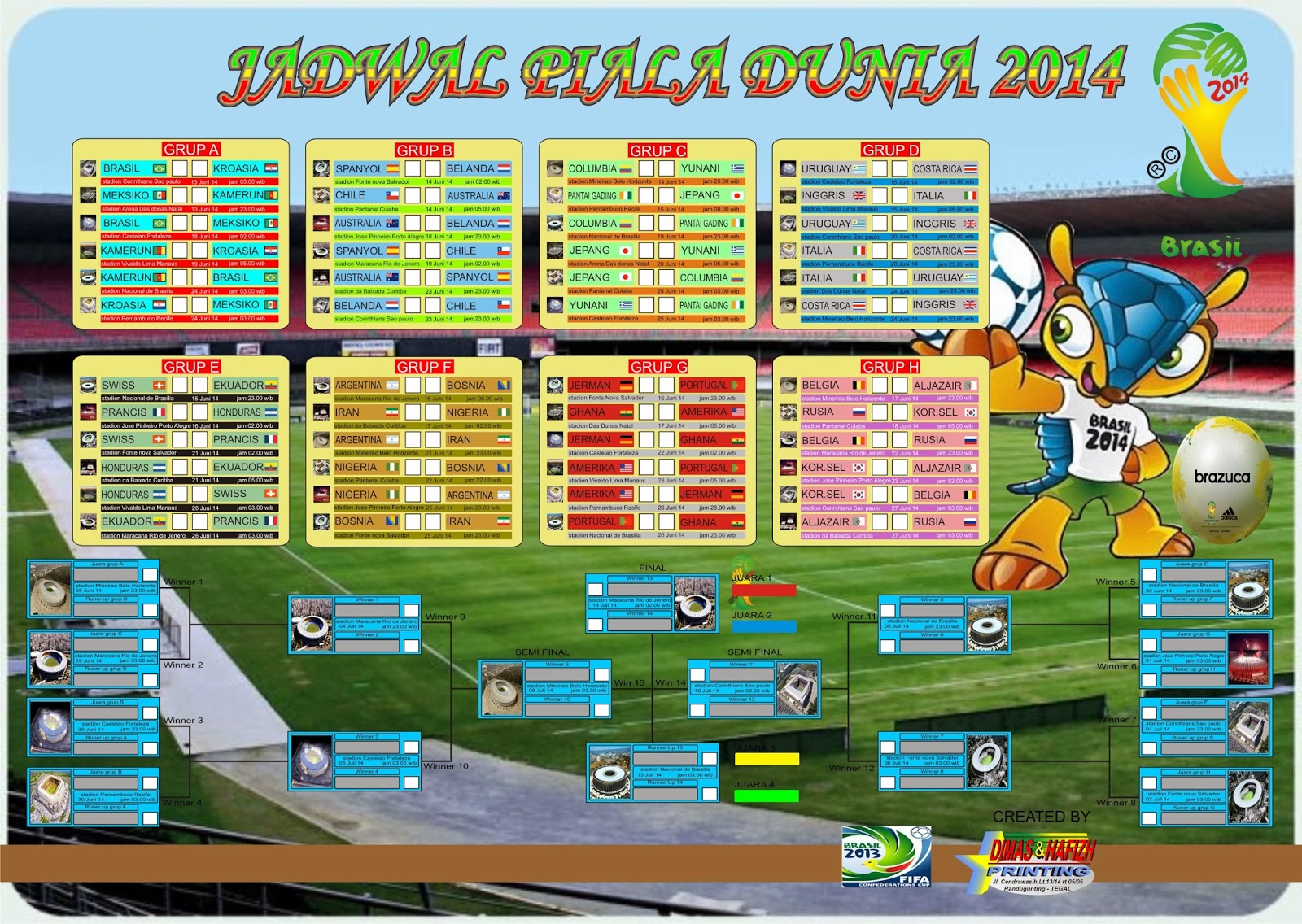 Jadwal Siaran Langsung Piala Dunia 2014 Brazil - Kata Kata Cinta Mutiara