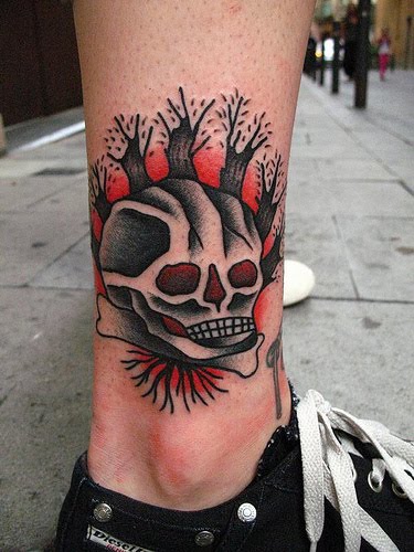 Hottest typical ankle tattoo for men and women