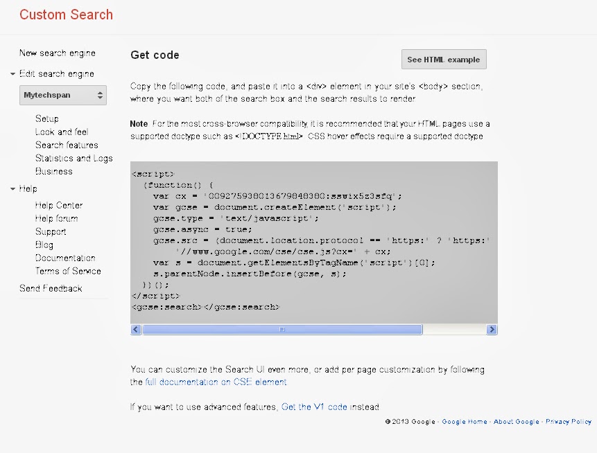 How to add Google Custom Search Box to your Blog