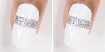 finalizar as unhas decoradas com esmalte branco