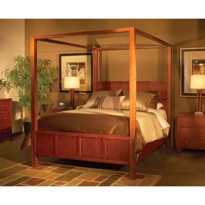 wood canopy beds