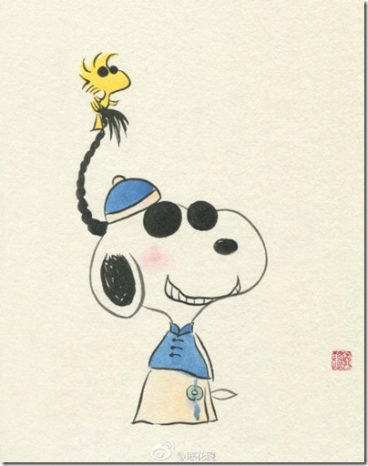 Peanuts X China Chic by froidrosarouge 花生漫畫 中國風 by寒花  Snoopy Woodstock Children Day 61兒童節
