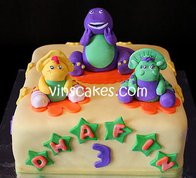 Barney Birthday Cake on Online Cakes Shop  Barney   Friends Cake For Dhafin S 3rd Birthday