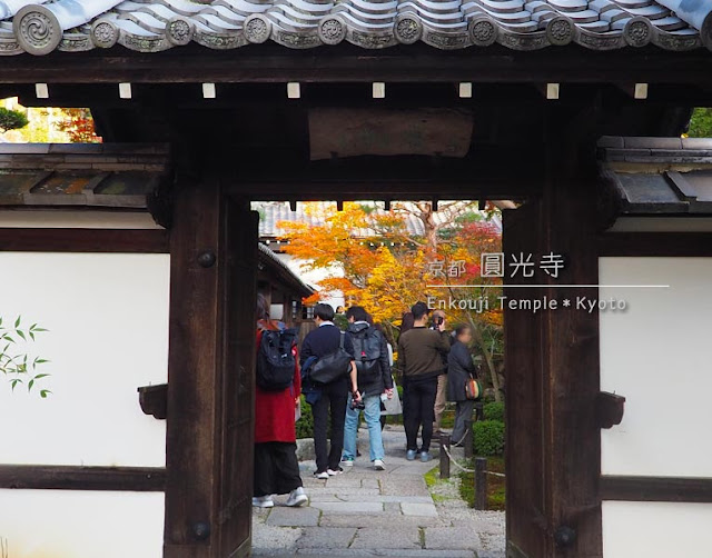 圓光寺の中門から見える紅葉