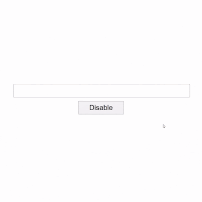 disable input field on click using javascript