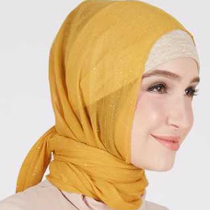 Kerudung Hijab Pashmina Shiny Orange Qadira