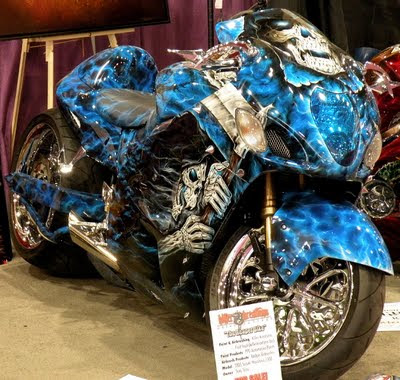 awesome airbrushing motorbike