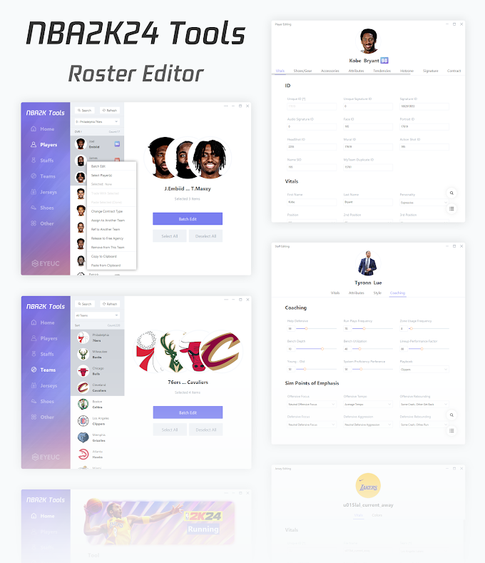 NBA 2K24 Tools | Roster Editor 1.0.3 by Looyh