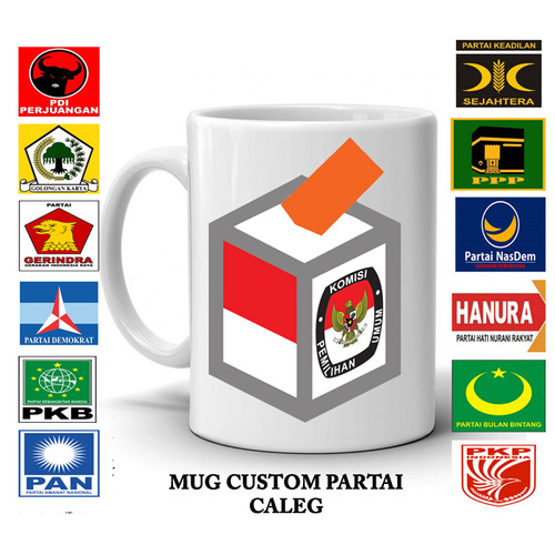 Mug Atribut Pemilu Costum - Arbi Printing Pekanbaru