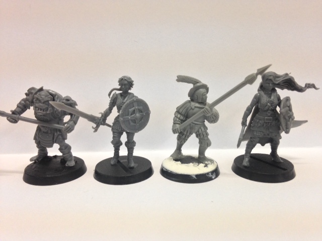 Shieldwolf Miniatures: Plastic Fantasy Shieldmaidens and Rangers Scale Comparison