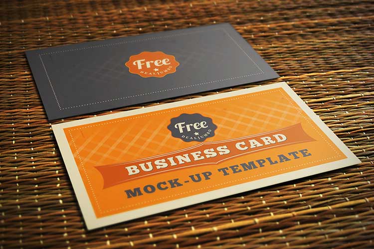 Free Business Card Mock-up Template