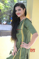 Akshitha cute beauty in Green Salwar at Satya Gang Movie Audio Success meet ~  Exclusive Galleries 003.jpg