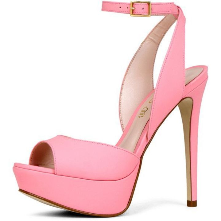 Heeled sandals Ankle strap high heel & stiletto sandals ASOS - Light Pink Sandal Heels