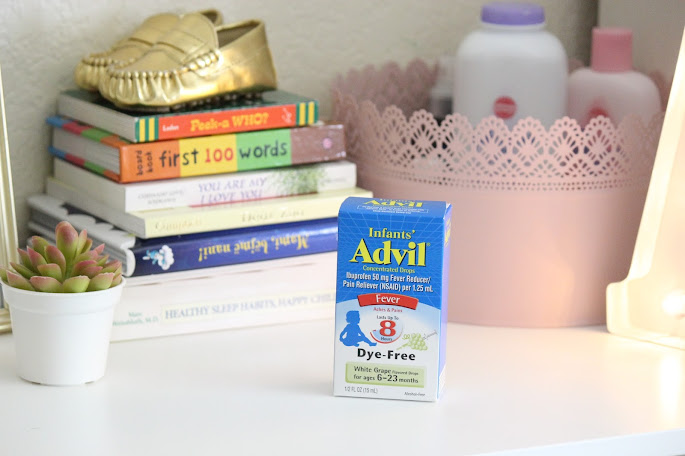 Teething tips and Tricks, what to pack when traveling with a teething baby, Advil Infants