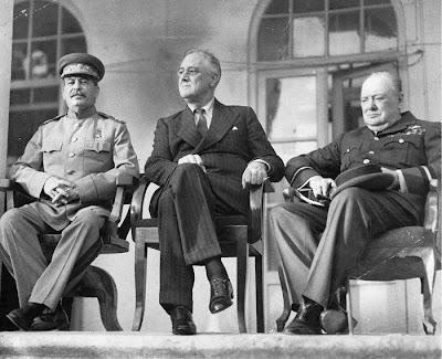 All three were Jewish apparently,while Stalin is dubious but married two jewish ladies and Churchill was never aware of his roots