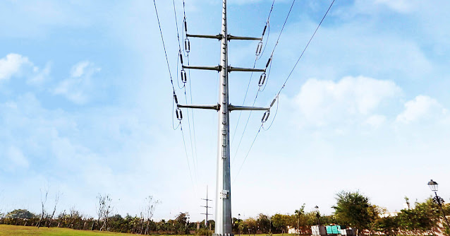 electricity distribution poles