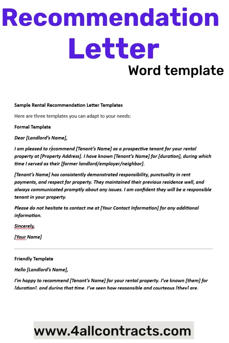 Finding the right place to rent can sometimes be a challenging process. Landlords and property managers want reassurance that their tenants will be responsible, reliable, and respectful of the property. One of the most persuasive ways to establish this trust is through a well-written rental recommendation letter. Such a letter provides a personal endorsement from someone who knows the tenant well, helping to strengthen their rental application.