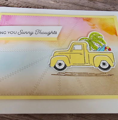 Trucking along stampin up diecut blended sunny thoughts card