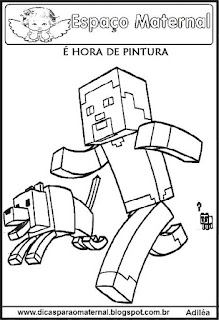 Desenho do minecraft para colorir