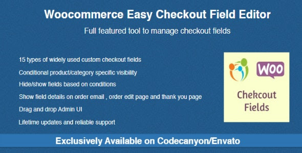 Plugin Woocommerce Easy Checkout Field Editor v2.2.0