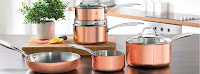 5 piece copper pan set