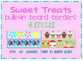 sweet treats themed bulletin board border