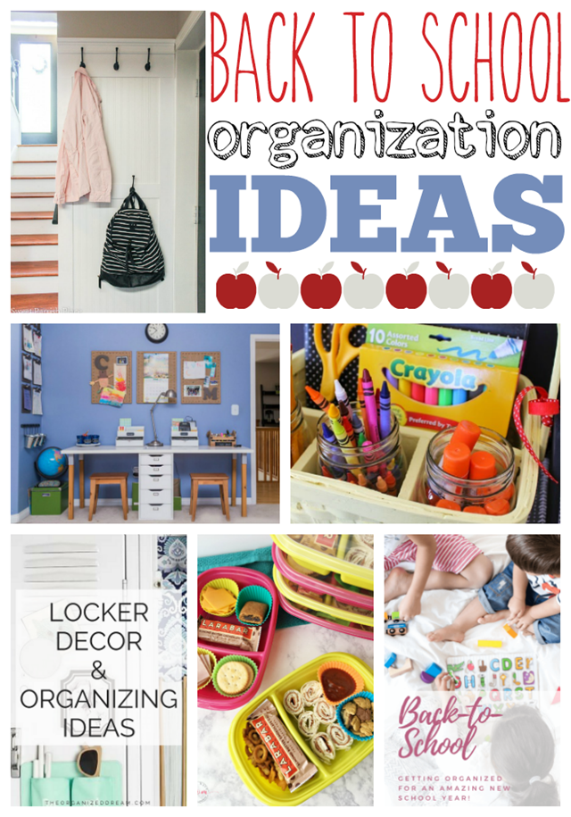 Back to School Organization Ideas at GingerSnapCrafts.com #school #organization #backtoschool
