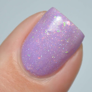 purple flakie nail polish