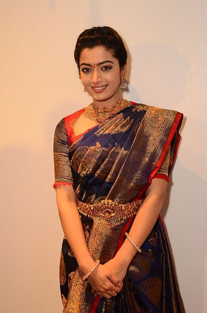 Actress Rashmika Mandanna in Saree HD Photos