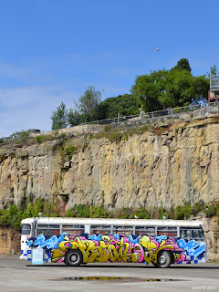 the bus will be covered in street art by the end of the project