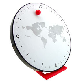 Space Age Elegance Time Sphere Clock White