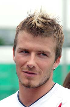  David Beckham  faux hawk hairstyle 