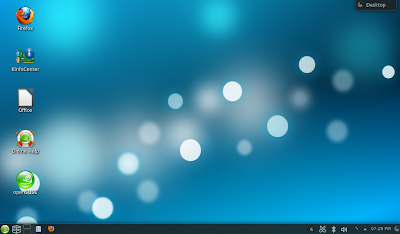 openSUSE 12.3 - Desktop with Folder View and a lighter background