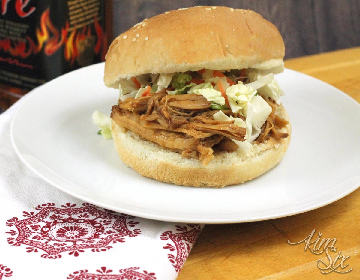 Crock Pot BBQ pulled pork sandwich