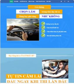 Landingpage trung tâm dạy lái xe