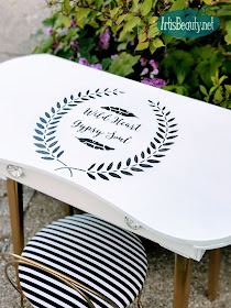 WILD HEART GYPSY SOUL STENCILED VINTAGE DRESSING TABLE MAKEOVER 