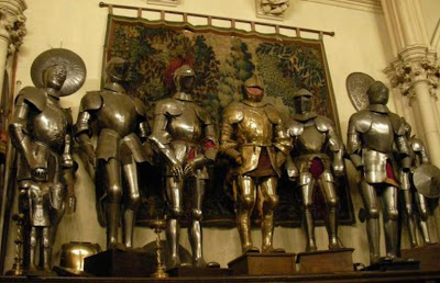 Many say that these suits of armor take on a life of their own at Belmont Castle in Newport, Rhode Island