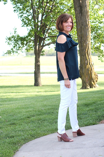 A Mimi G pattern, Simplicity 8341, made as a top with Style Maker Fabrics' rayon twill.