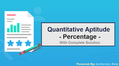 Quant Practice Problems:  Percentage